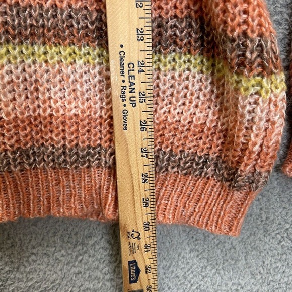 American Eagle Sweater‎ Womens Medium Multicolor Striped Chunky Knit Oversized - Picture 9 of 11